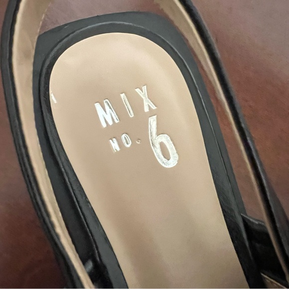 Mix No. 6 Sybel Flat black faux patent leather  silver hardware 9.5 nwot - Picture 15 of 16